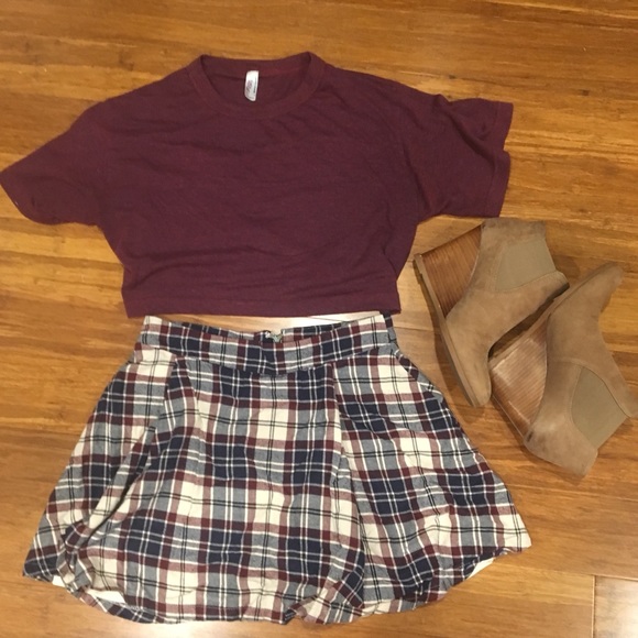 Dresses & Skirts - Plaid Mini Skirt